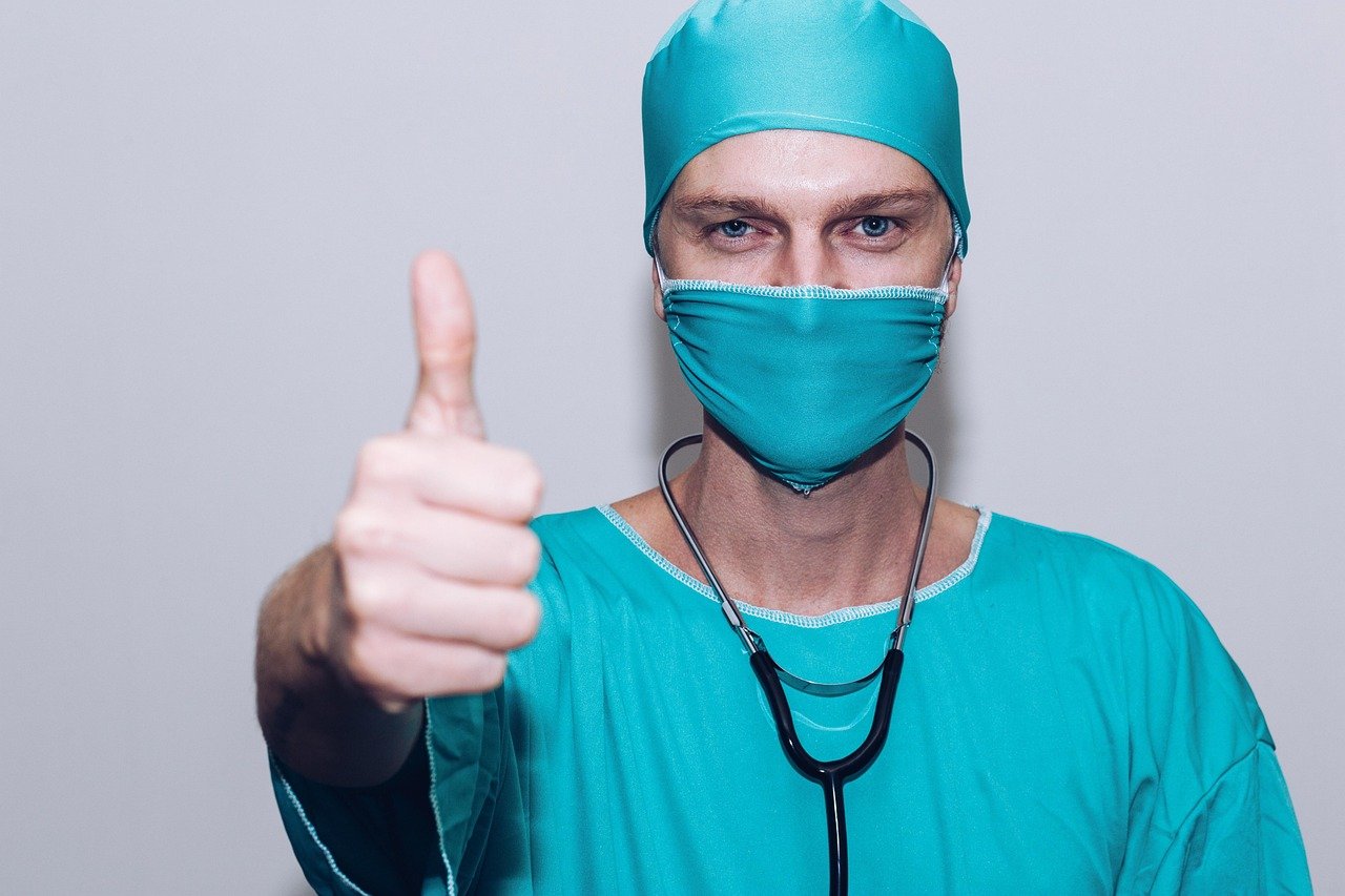 Health care professional discussing medical and long-term care considerations